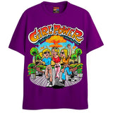 GIRL POWER T-Shirts DTG Small Purple 