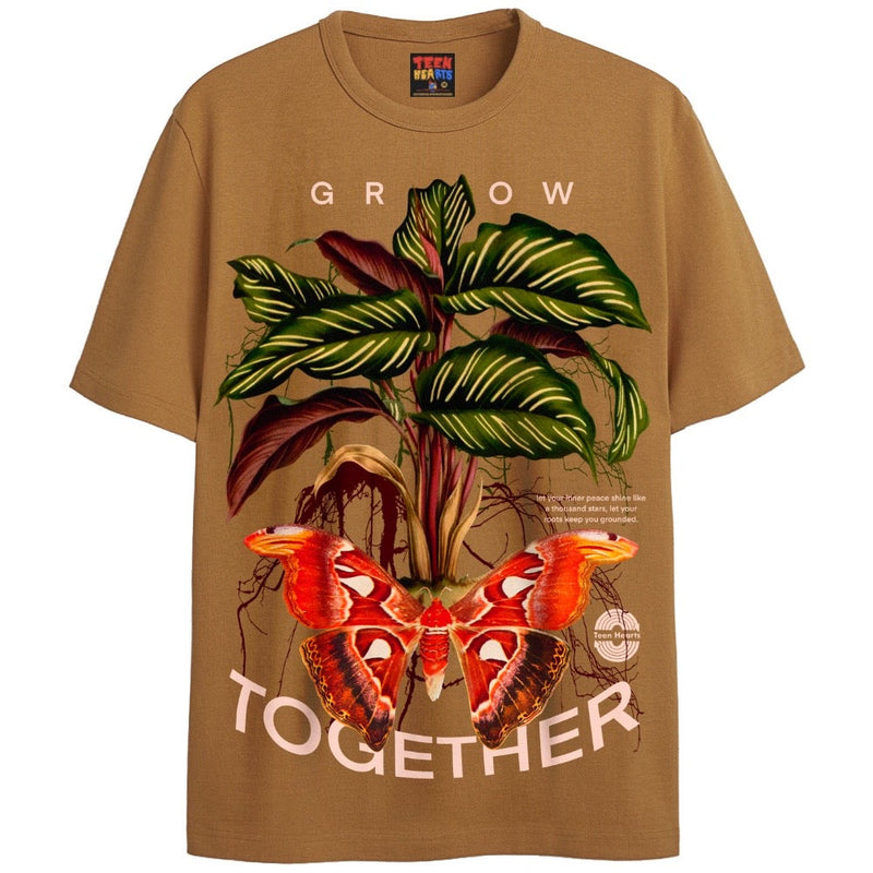 GROW TOGETHER T-Shirts DTG Small Yellow 