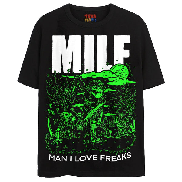 MILF T-Shirts DTG Small Black 