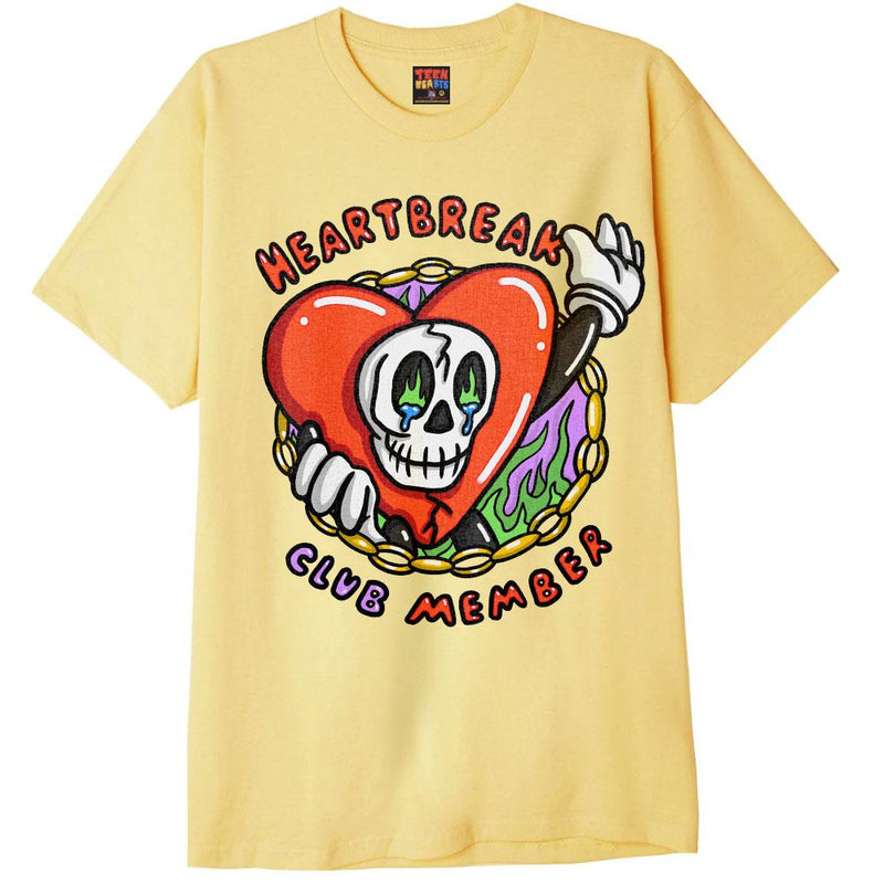 HEARTBREAK CLUB T-Shirts DTG Small YELLOW 