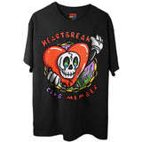 HEARTBREAK CLUB T-Shirts DTG Small BLACK 