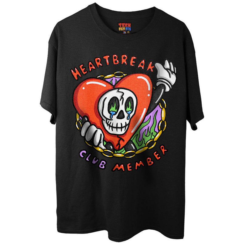 HEARTBREAK CLUB T-Shirts DTG Small BLACK 