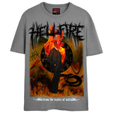 HELLFIRE T-Shirts DTG Small Grey 