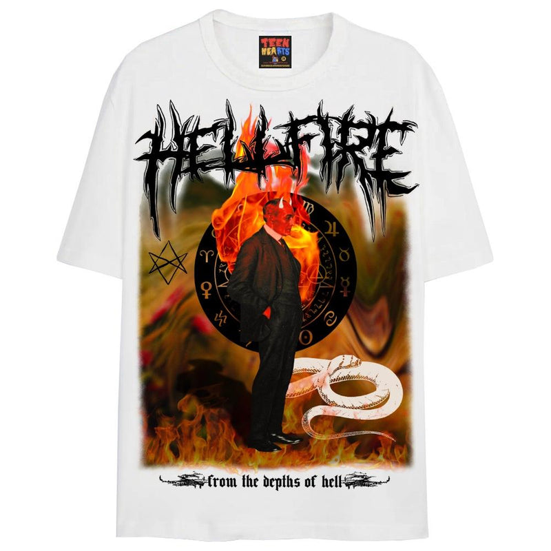 HELLFIRE T-Shirts DTG Small White 