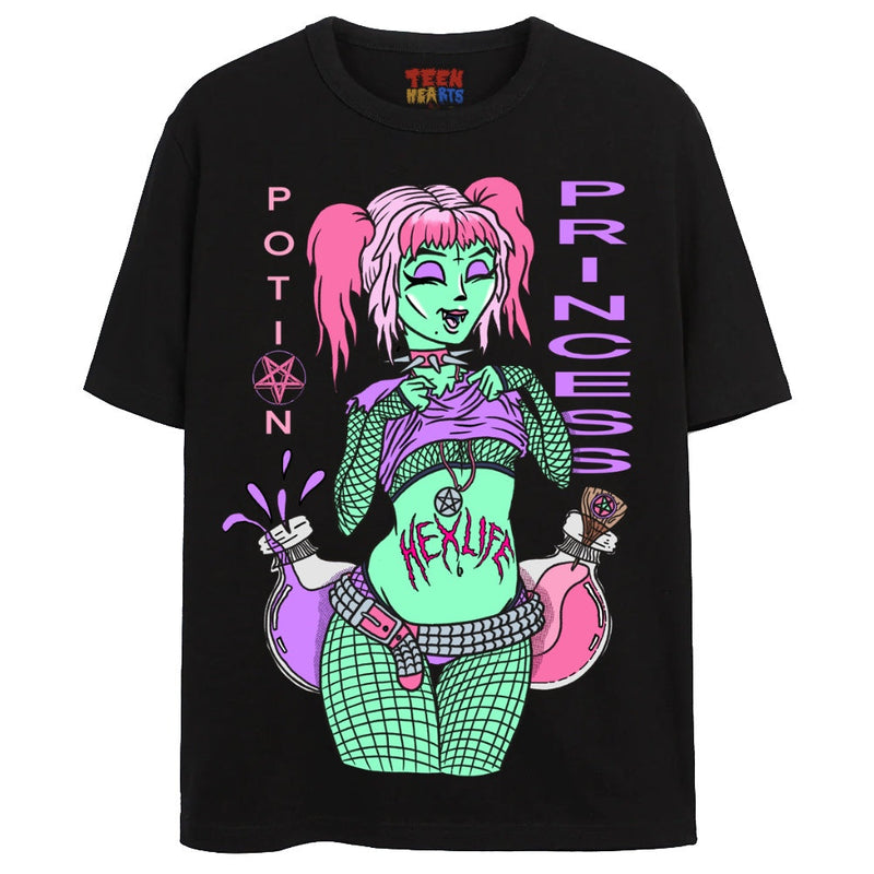 POTION PRINCESS T-Shirts DTG Small BLACK 