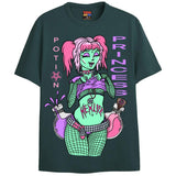 POTION PRINCESS T-Shirts DTG Small GREEN 