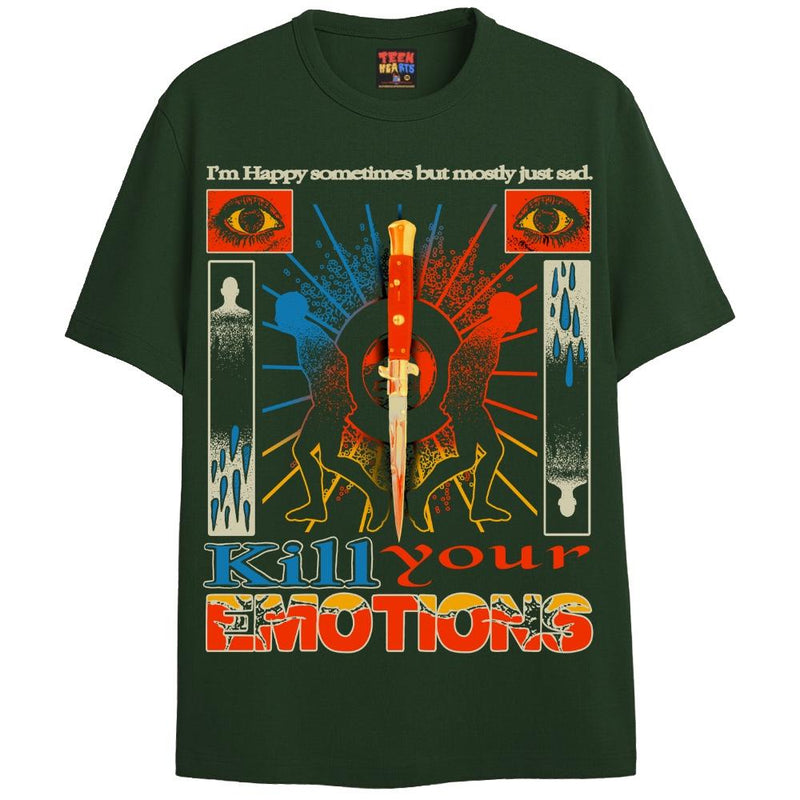EMOTIONAL WRECK T-Shirts DTG Small Green 