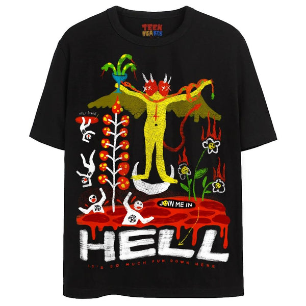 JOIN ME IN HELL T-Shirts DTG Small Black 