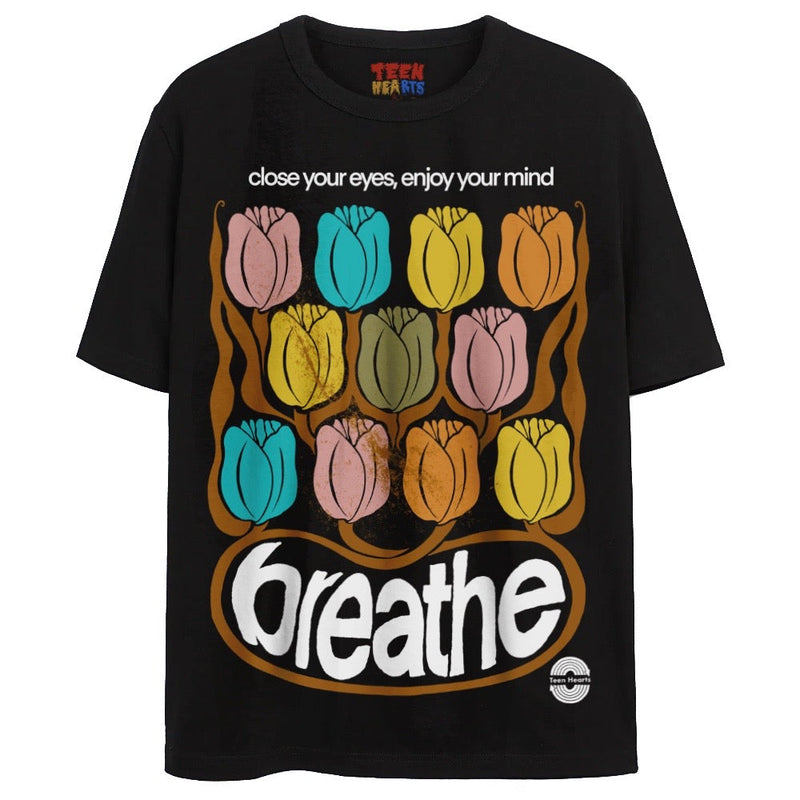 JUST BREATHE T-Shirts DTG Small Black 