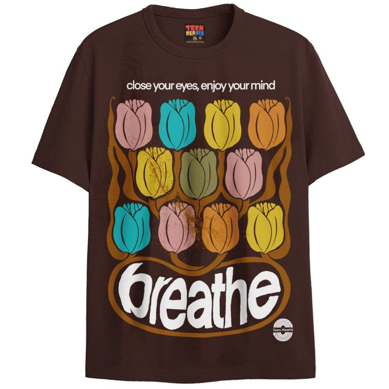 JUST BREATHE T-Shirts DTG Small Brown 