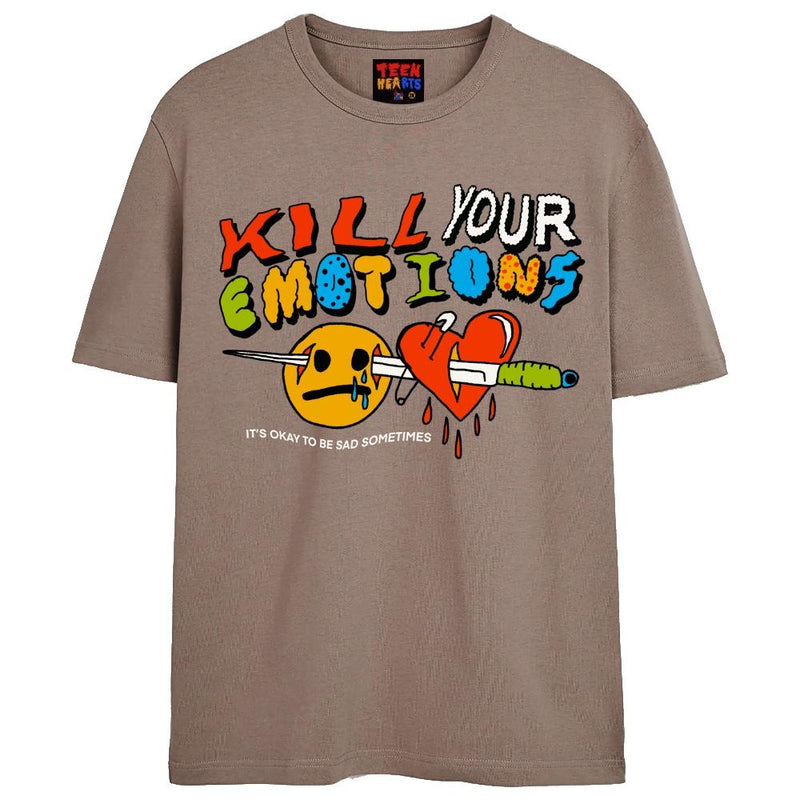 BUBBLE EMOTIONS T-Shirts DTG Small Tan 
