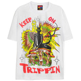 KEEP ON TRIPPIN T-Shirts DTG Small White 