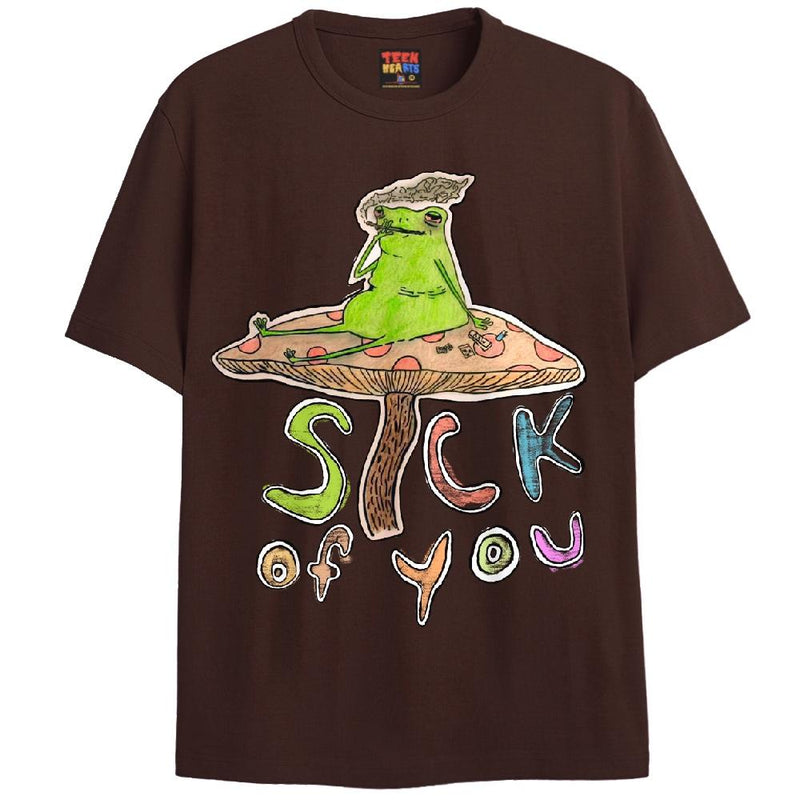 LAZY FROG T-Shirts DTG Small Brown 