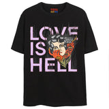 LOVE IS HELL T-Shirts DTG Small BLACK 