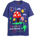 MUSHROOM LAND T-Shirts DTG Small Blue 2