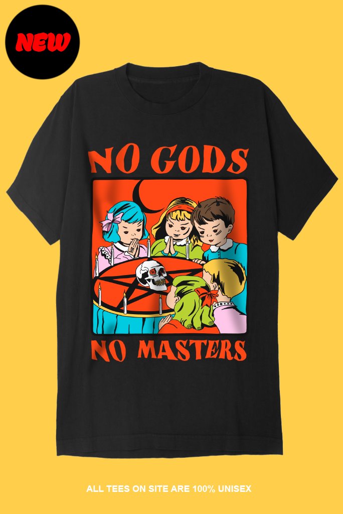 NO GODS NO MASTERS T-Shirts DTG Small Black 