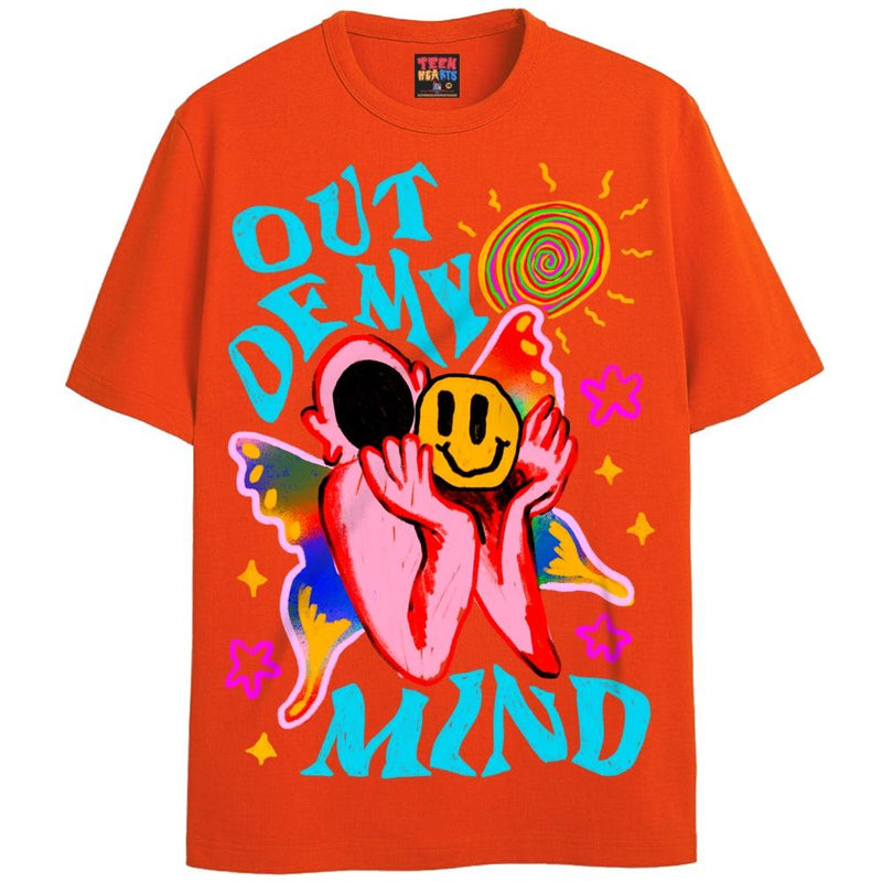 OUT OF MY MIND T-Shirts DTG Small Orange 