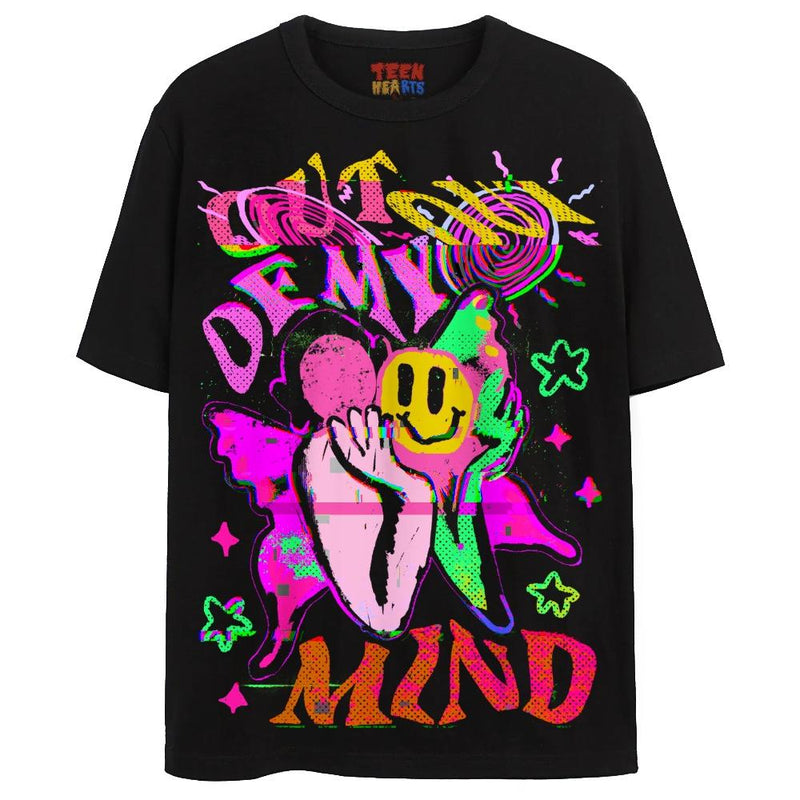 OUT OF MY MIND T-Shirts DTG Small Black 