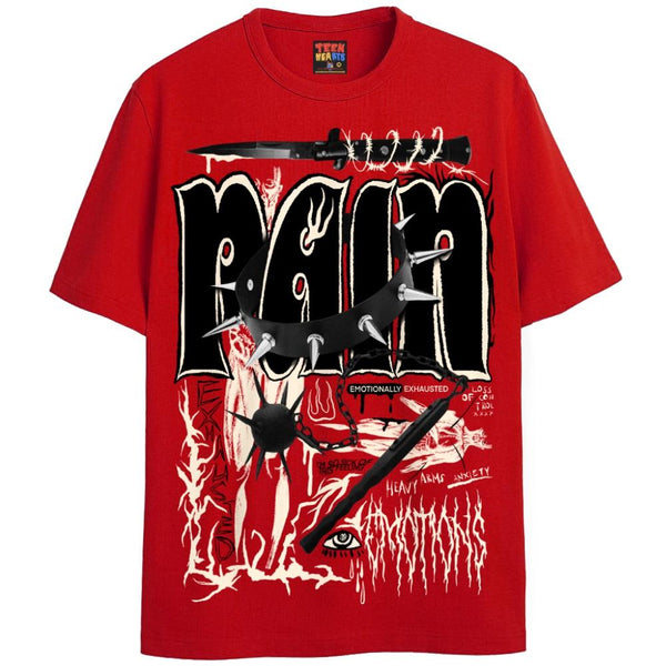 PAIN T-Shirts DTG Small Red 