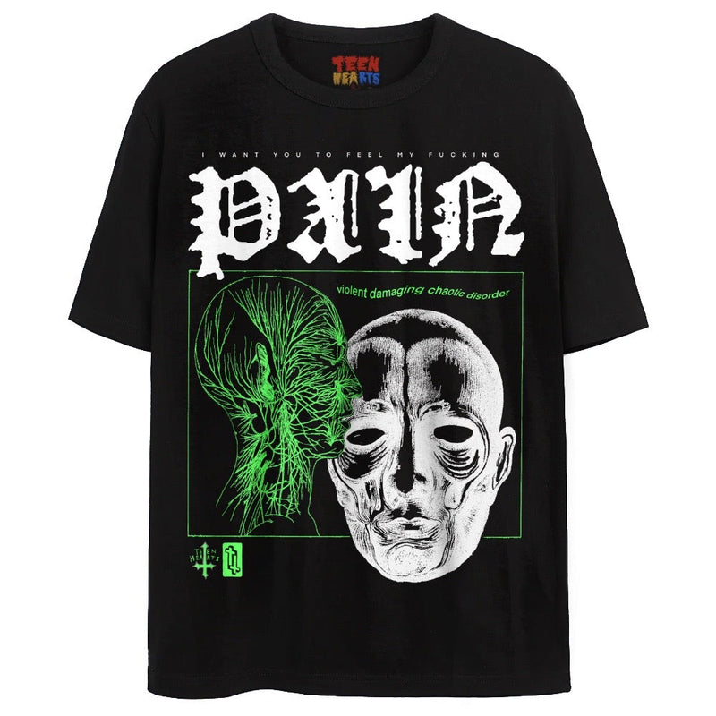 PAIN VEIN T-Shirts DTG Small Green 