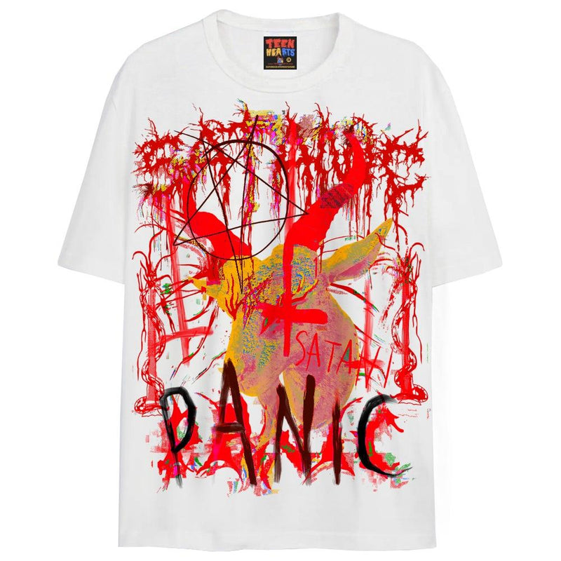 SATANIC PANIC T-Shirts DTG Small White 