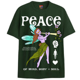 PEACE FAIRY T-Shirts DTG Small Green 