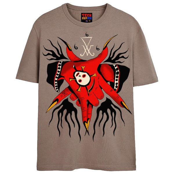 PENTAGRAM HANDS T-Shirts DTG Small Tan 