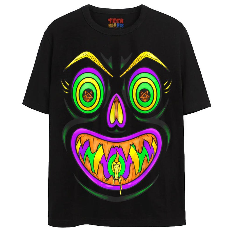 PENTAGRAM PUMPKIN T-Shirts DTG Small Black 