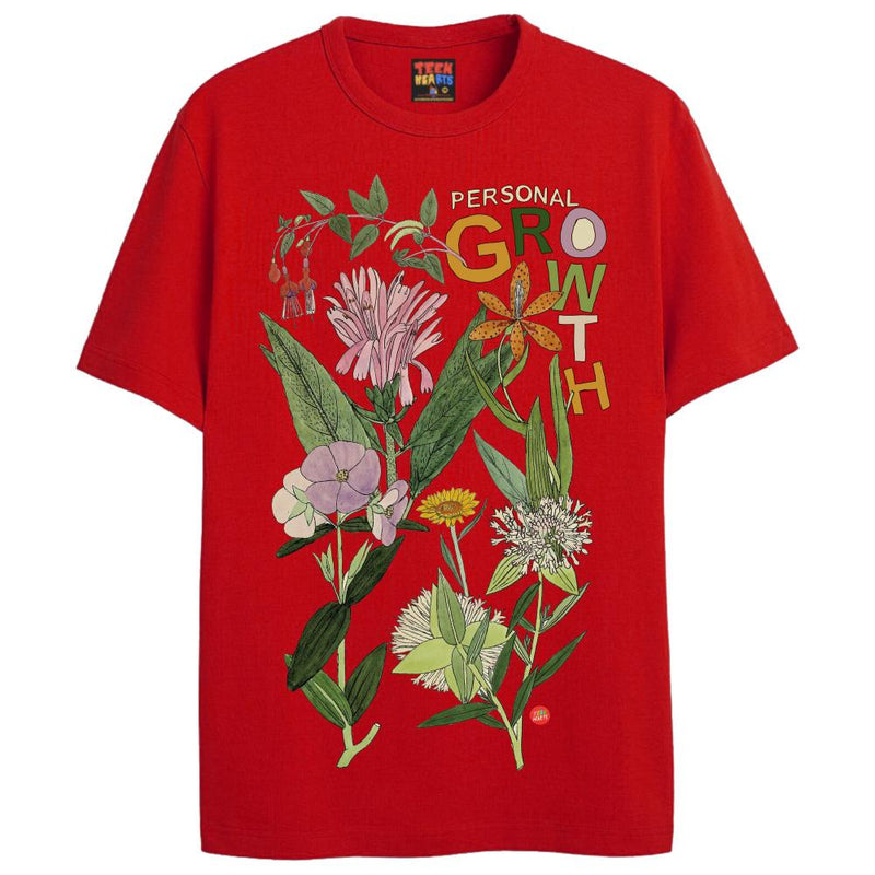 PERSONAL GROWTH T-Shirts DTG Small RED 