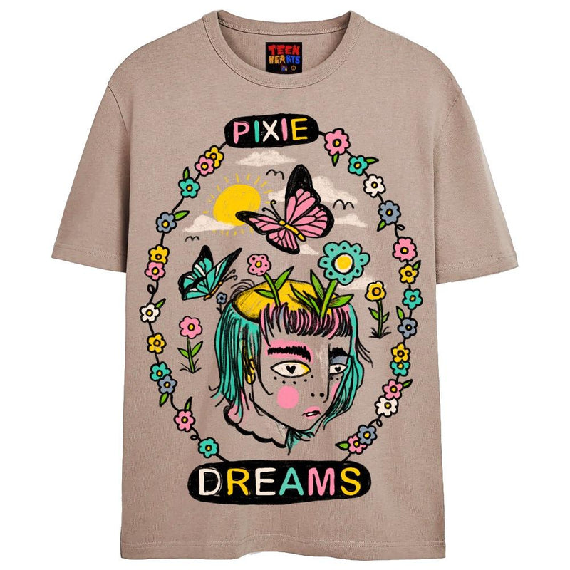 PIXIE DREAMS T-Shirts DTG Small Tan 