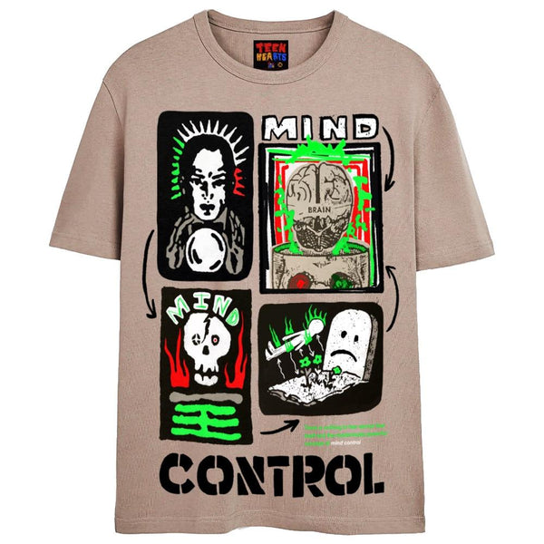 MIND CONTROL T-Shirts DTG Small TAN 