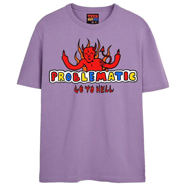 PROBLEMATIC T-Shirts DTG Small LAVENDER 