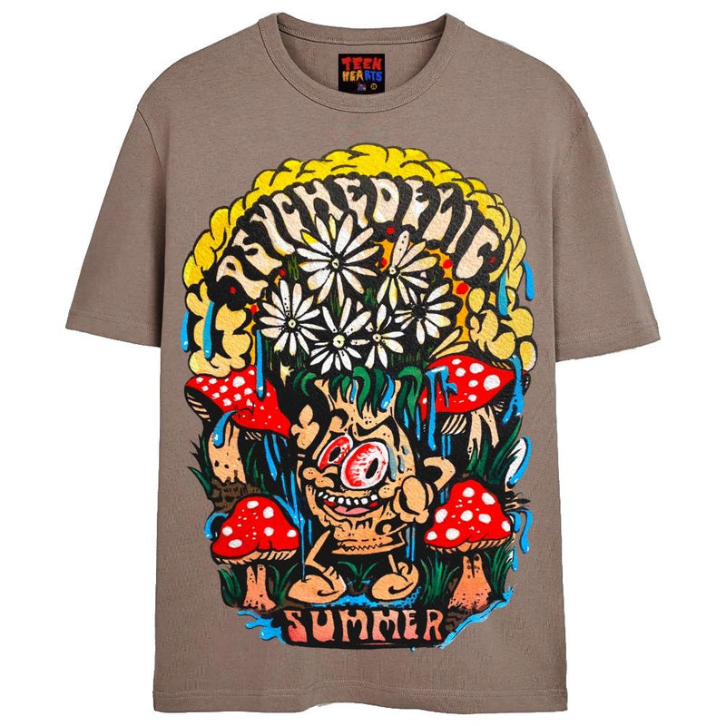 PSYCHEDELIC SUMMER T-Shirts DTG Small Tan 