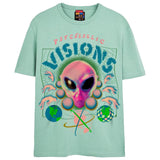 PSYCHEDELIC VISION T-Shirts DTG Small Blue 