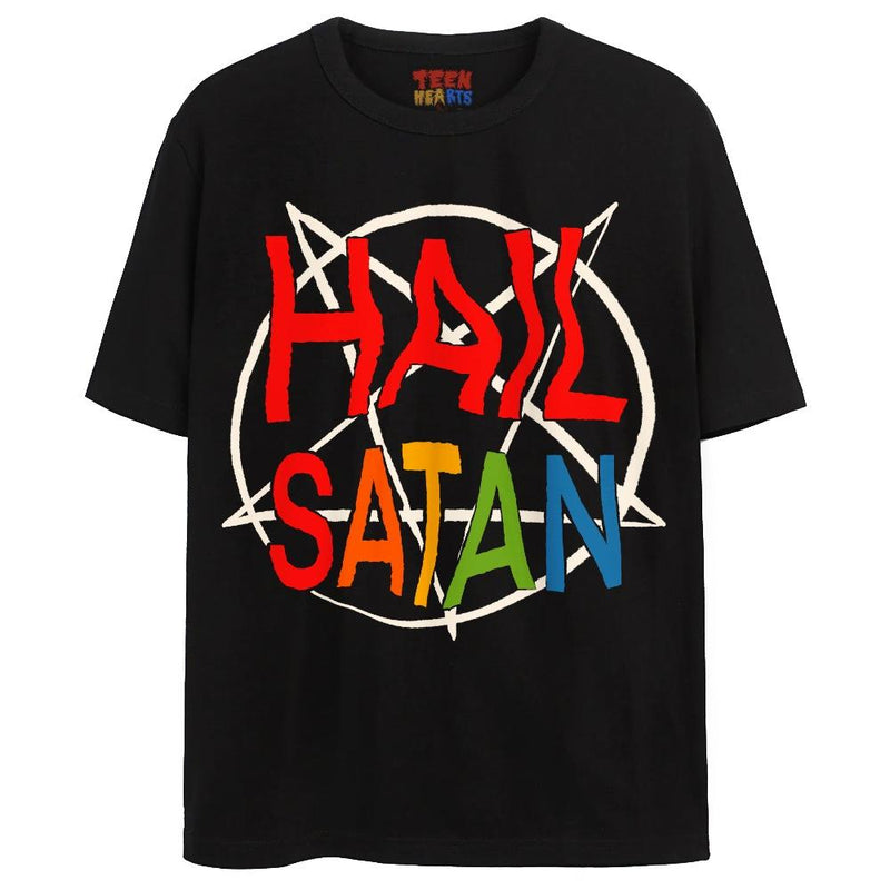 HAIL SATAN T-Shirts DTG Small Black 