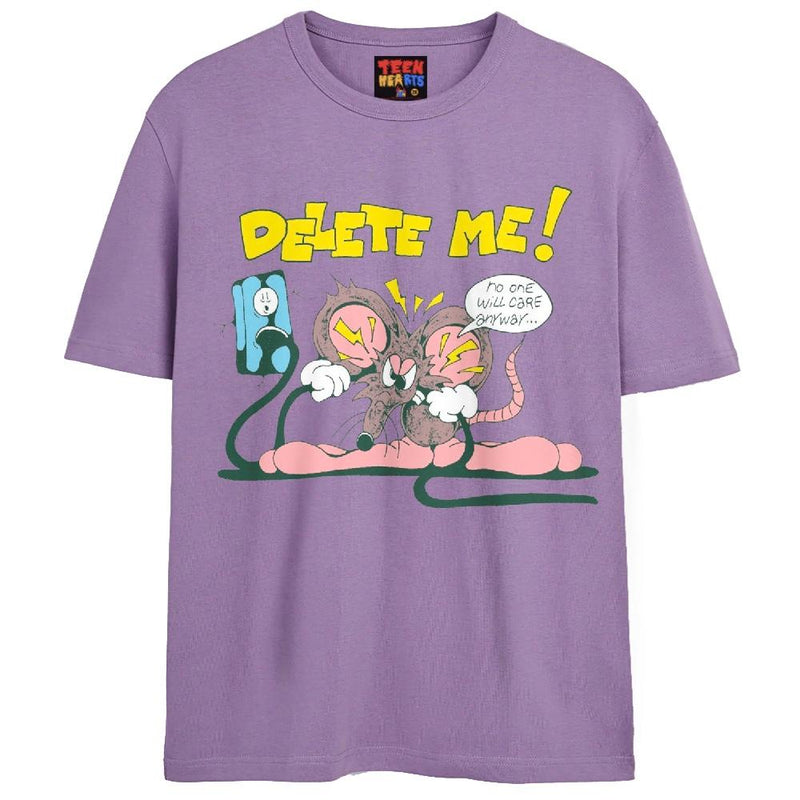 DELETE ME T-Shirts DTG Small Lavender 
