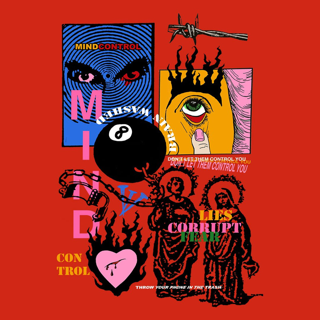 Blue Red Mind Control MIND CONTROL | Red Tee – Teen Hearts Clothing