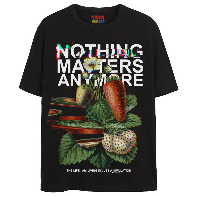 NOTHING MATTERS T-Shirts DTG Small BLACK 
