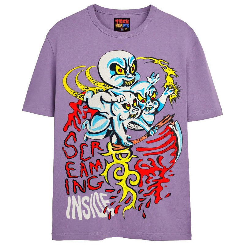 SCREAMING INSIDE T-Shirts DTG Small Lavender 