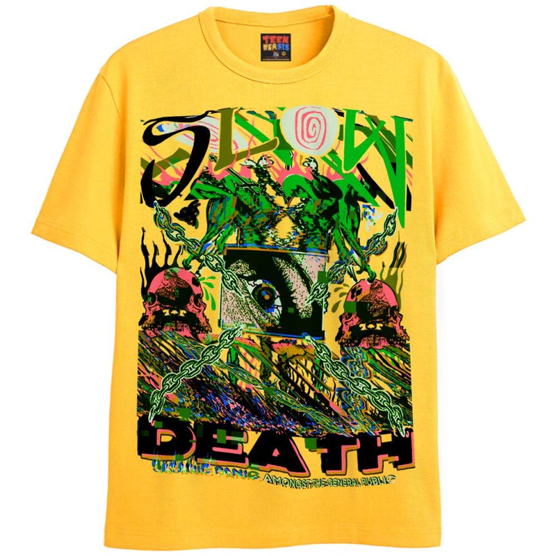 SLOW DEATH T-Shirts DTG Small Yellow 