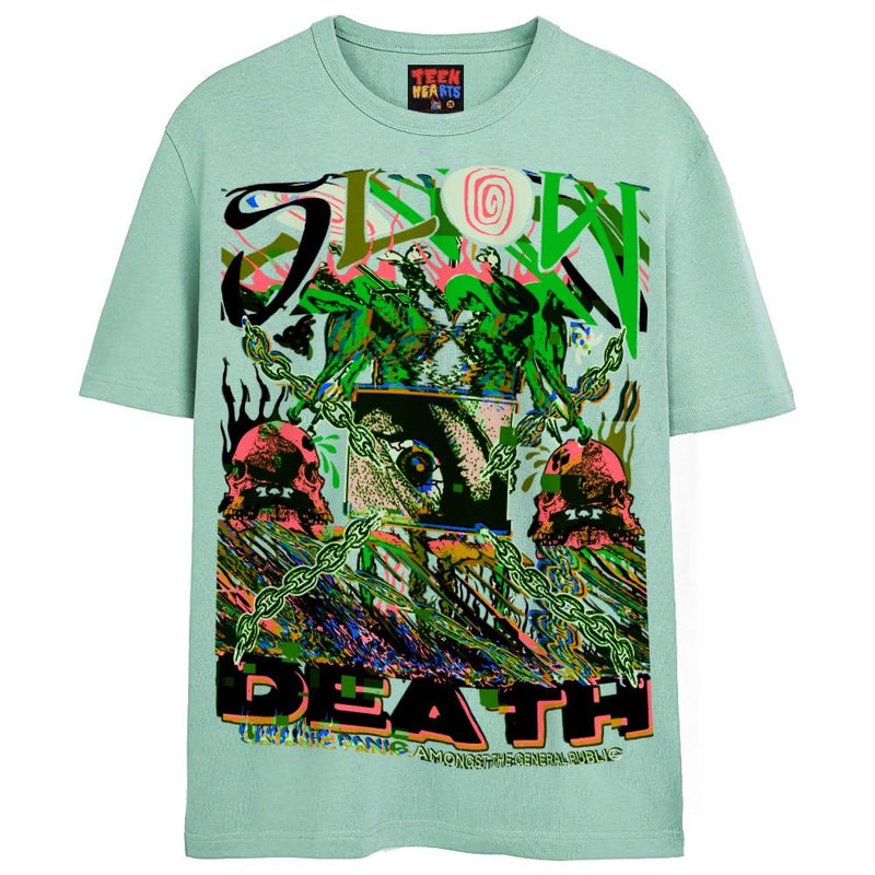 SLOW DEATH T-Shirts DTG Small Blue 