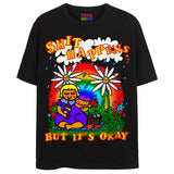 SHIT HAPPENS T-Shirts DTG Small Black 