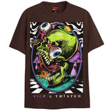 SICK & TWISTED T-Shirts DTG Small Brown 