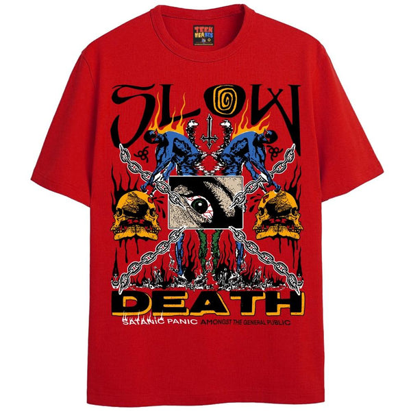 SLOW DEATH T-Shirts DTG Small Red 