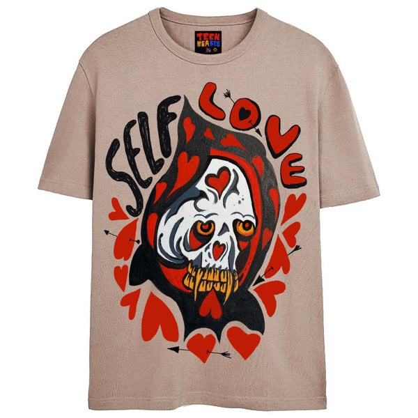 SELF LOVE T-Shirts DTG Small TAN 