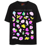 SMILE MORE T-Shirts DTG Small Black 