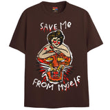 SAVE ME T-Shirts DTG Small Brown 