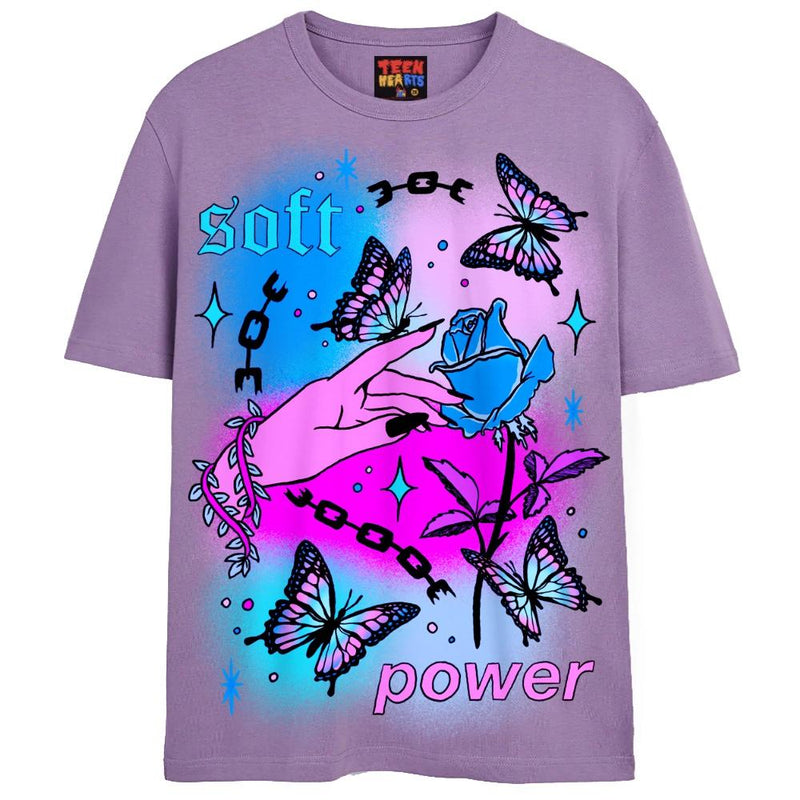 SOFT POWER T-Shirts DTG Small Lavender 
