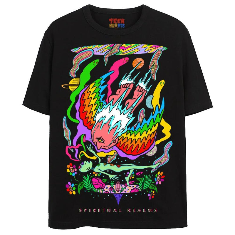 SPIRITUAL REALMS T-Shirts DTG Small BLACK 