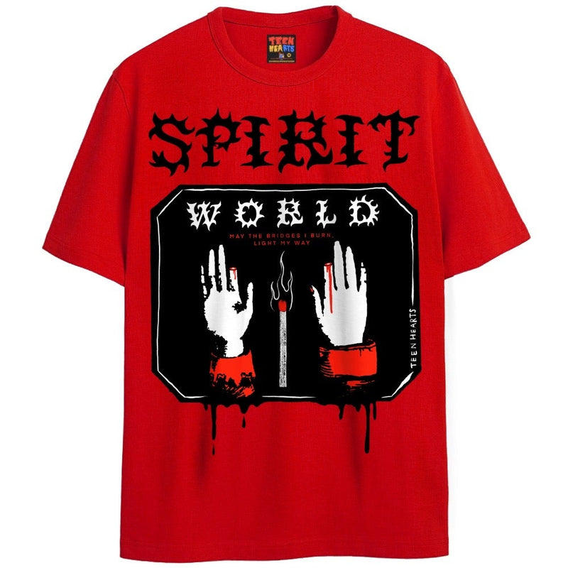 SPIRIT WORLD T-Shirts DTG Small Red 